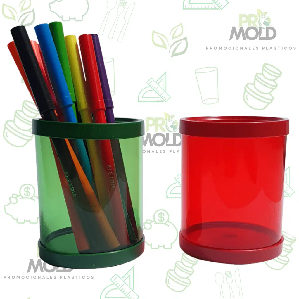 Porta Lápiz Escritorio Traslúcido