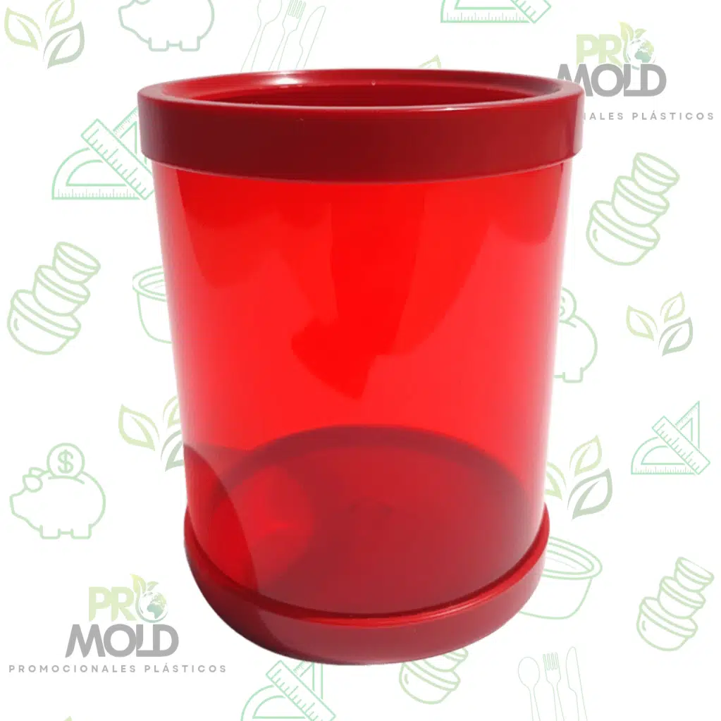 Porta Lápiz Escritorio Traslúcido